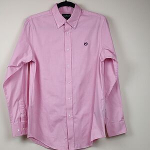 Lauren Ralph Lauren Boys Pink Long Sleeve Collared Button Down Shirt Size 18
